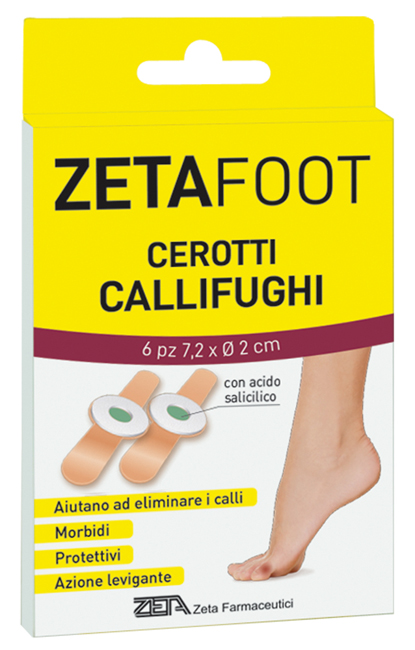 ZETAFOOT CEROTTO CALLIFUGO DISCHETTO CENTRALE 6 PEZZI - Metafarm