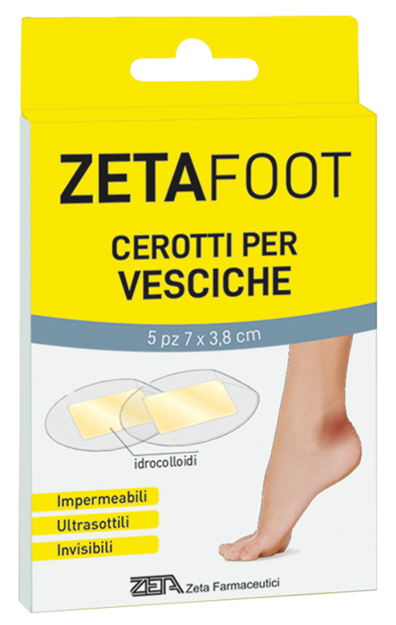 ZETAFOOT CEROTTO IDROCOLLOIDALE VESCICHE 5 PEZZI - Metafarm