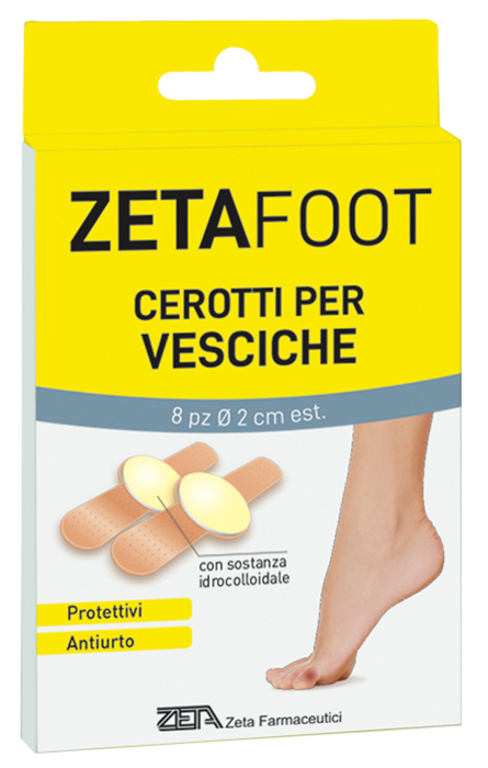 ZETAFOOT CEROTTO IDROCOLLOIDALE VESCICHE 8 PEZZI - Metafarm