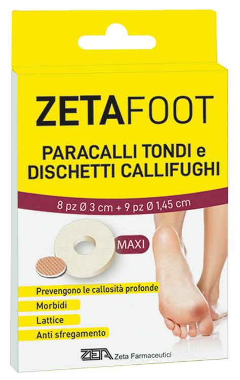 ZETAFOOT PARACALLO TONDO 8 PEZZI + DISCHETTO CALLIFUGO 9 PEZZI - Metafarm