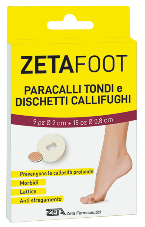 ZETAFOOT PARACALLO TONDO 9 PEZZI + DISCHETTO CALLIFUGO 15 PEZZI - Metafarm