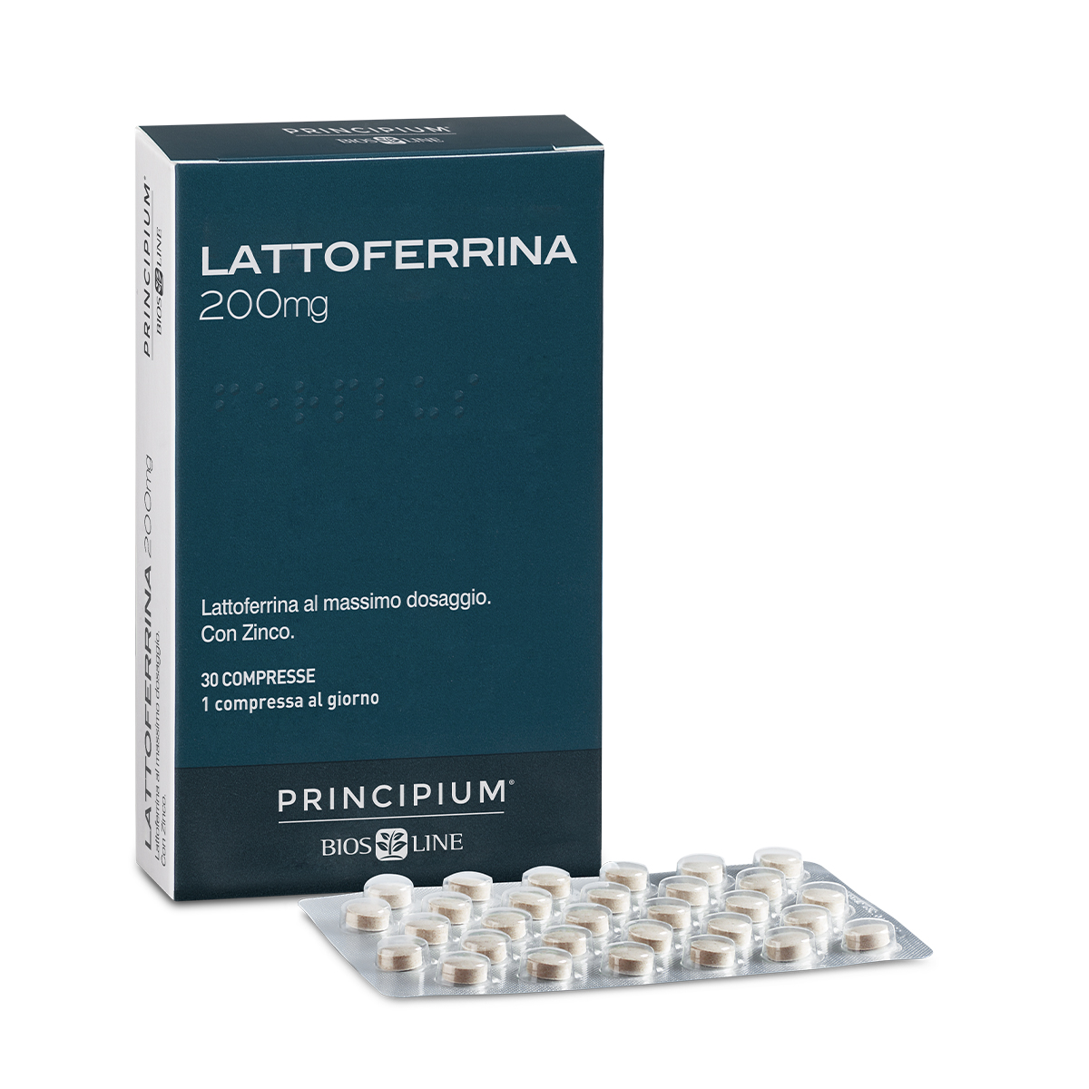 PRINCIPIUM LATTOFERRINA 200 MG 30 COMPRESSE - Metafarm