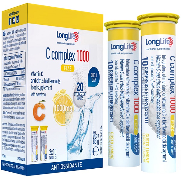 LONGLIFE C COMPLEX 1000 FIZZ 20 COMPRESSE EFFERVESCENTI - Metafarm