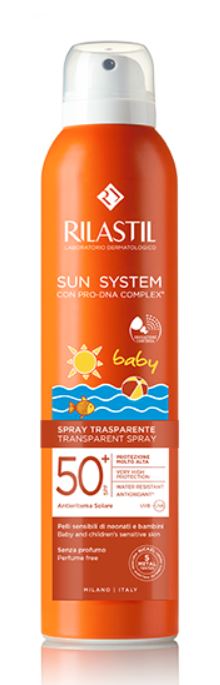 RILASTIL SUN SYSTEM BABY TRANSPARENT SPRAY SPF50+ 200 ML - Metafarm