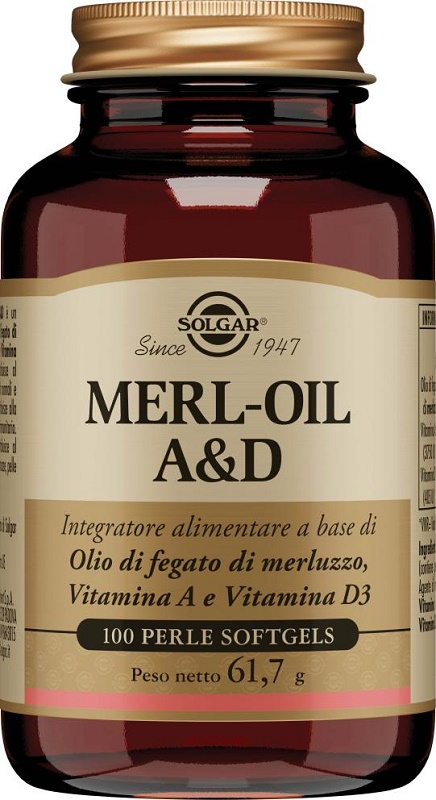 MERL OIL A&D 100 PERLE SOFTGEL - Metafarm