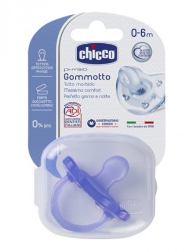 CHICCO GOMMOTTO IN SILICONE COLOR 0-6 MESI 1 PEZZO - Metafarm