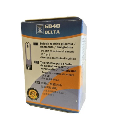 STRISCE MISURAZIONE GLICEMIA BRUNO GD40 DELTA 25 PEZZI - Metafarm