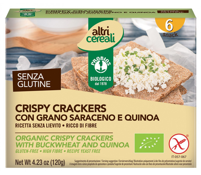 ALTRICEREALI CRISPY GRANO SARACENO SENZA LIEVITO 180 G - Metafarm