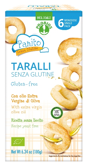 PANITO TARALLI SENZA GLUTINE E SENZA LIEVITO 180 G - Metafarm