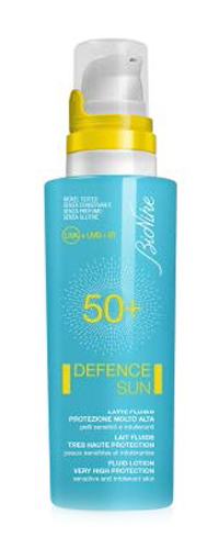 DEFENCE SUN 50+ LATTE FLUIDO PROTEZIONE MOLTO ALTA 125 ML - Metafarm