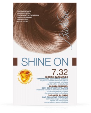 BIONIKE SHINE ON TRATTAMENTO COLORANTE CAPELLI BIONDO CARAMELLO 7.32 - Metafarm
