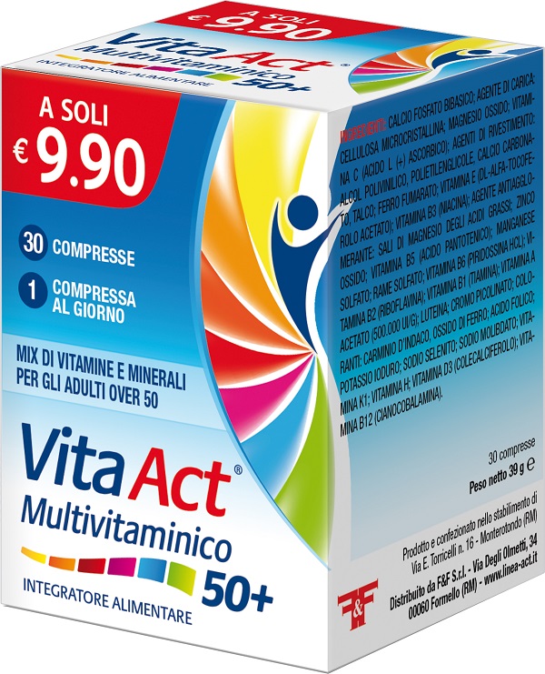 VITA ACT MULTIVITAMINICO 50+ 30 COMPRESSE - Metafarm