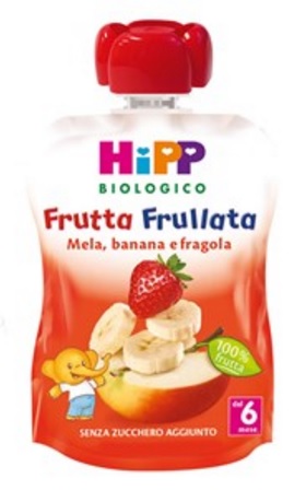 HIPP BIO FRUTTA FRULLATA MELA BANANA FRAGOLA 90 G - Metafarm