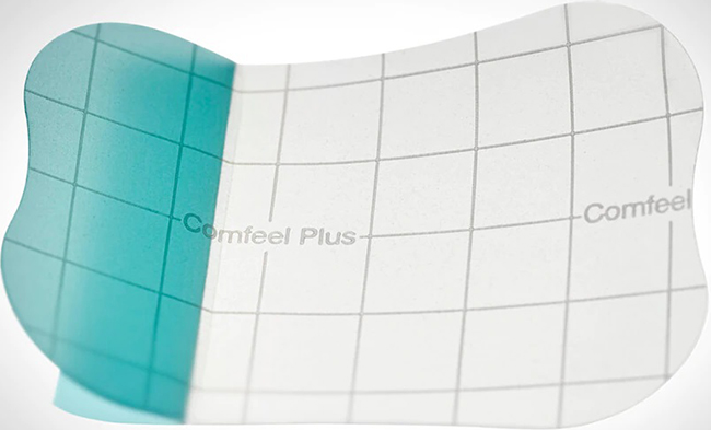 MEDICAZIONE SPECIALE ATTIVA TRASPARENTE CON IDROCOLLOIDE COMFEEL PLUS 5X7 CM 10 PEZZI - Metafarm