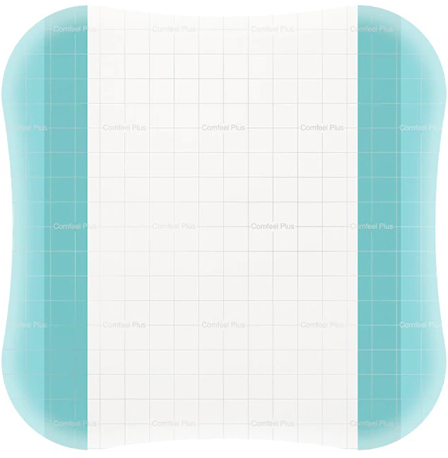 MEDICAZIONE SPECIALE ATTIVA TRASPARENTE CON IDROCOLLOIDE COMFEEL PLUS 20X20 CM 5 PEZZI - Metafarm