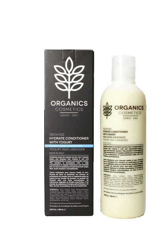 ORGANICS COSMETICS HYDRATE CONDITIONER WITH YOGURT AND LAVENDER 250 ML - Metafarm