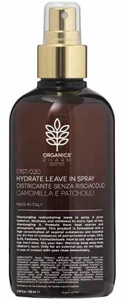 ORGANICS COSMETICS HYDRATE LEAVE IN SPRAY CHAMOMILE AND PATCHOULI 250 ML - Metafarm