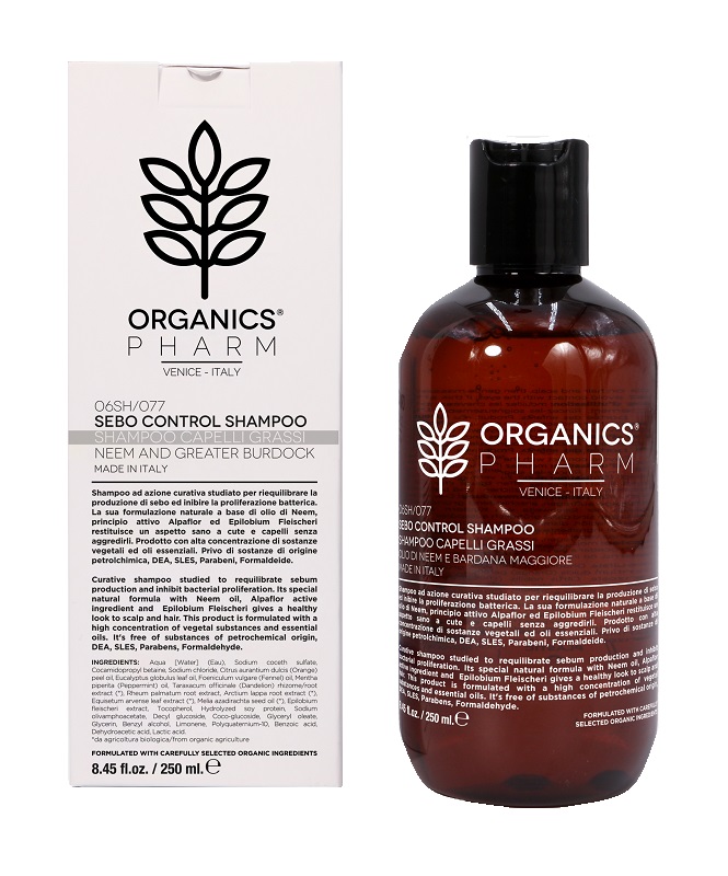 ORGANICS PHARM SEBO CONTROL SHAMPOO NEEM OIL AND ALPAFLOR 250 ML - Metafarm