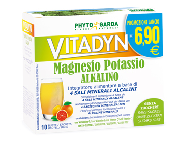 VITADYN MAGNESIO POTASSIO ALKALINO SENZA ZUCCHERO 10 BUSTINE - Metafarm