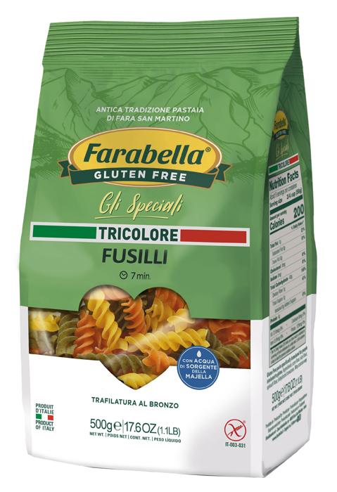 FARABELLA FUSILLI TRICOLORE 500 G - Metafarm