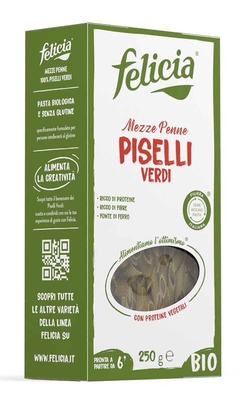 FELICIA BIO MEZZE PENNE PISELLI VERDI 250 G - Metafarm