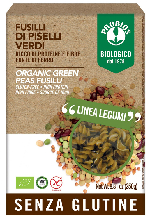 PROBIOS SPECIALITA' DI PISELLI VERDI FUSILLI 250 G - Metafarm