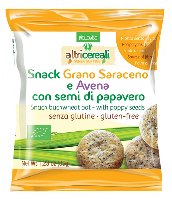 ALTRICEREALI SNACK SARACENO E AVENA CON SEMI DI PAPAVERO 35 G - Metafarm