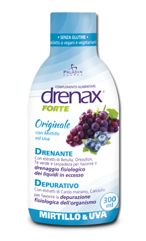 DRENAX FORTE ORIGINALE CON MIRTILLO E UVA 300 ML - Metafarm