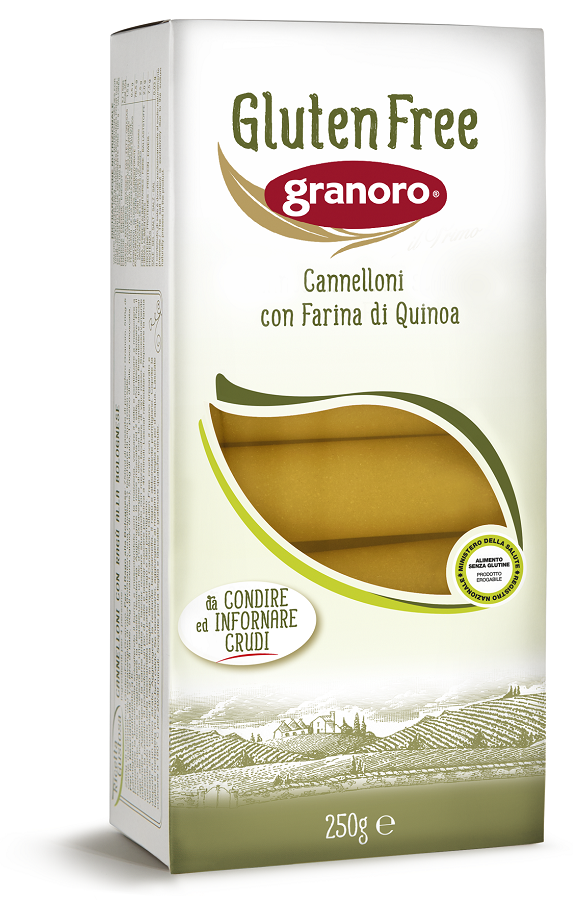 GLUTEN FREE GRANORO CANNELLONI CON QUINOA 250 G - Metafarm