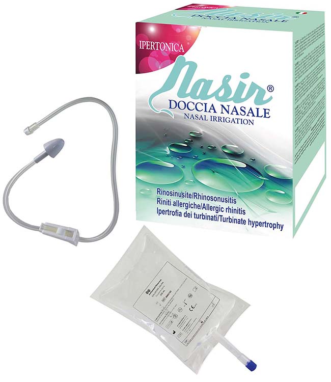 NASIR DOCCIA NASALE 2 SACCHE 250 ML ISOTONICA + 1 DEFLUSSORE - Metafarm