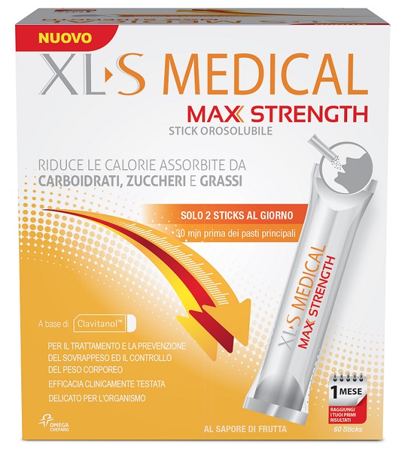 XLS MEDICAL MAX STRENGTH 60 STICK OROSOLUBILI - Metafarm