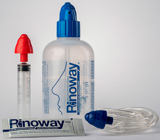 RINOWAY DOCCIA PER IRRIGAZIONE NASALE + 15 SALI ISOTONICI - Metafarm