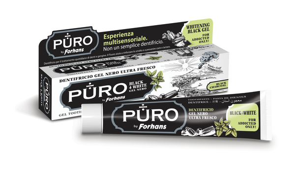 DENTIFRICIO FORHANS GEL BLACK4WHITE - Metafarm