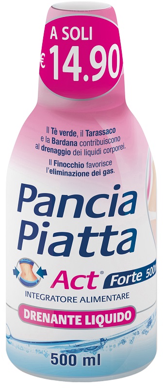 PANCIA PIATTA ACT FORTE DRENANTE LIQUIDO 500 ML - Metafarm