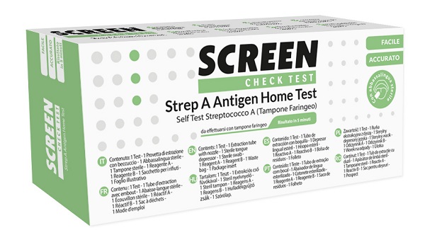 STREP A ANTIGEN HOME TEST DETERMINAZIONE QUALITATIVA ANTIGENI STREPTOCOCCO A DA TAMPONE FARINGEO 2 PEZZI - Metafarm