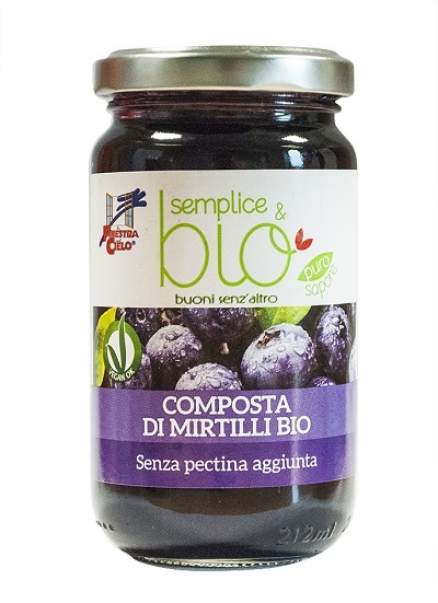 SEMPLICE&BIO COMPOSTA DI MIRTILLI SENZA PECTINA 220 G - Metafarm