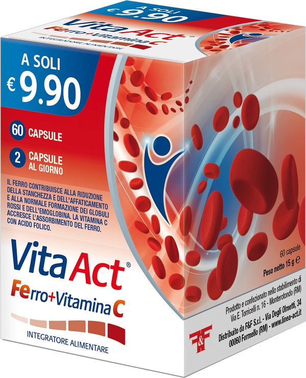 VITA ACT FERRO+VITAMINA C 60 CAPSULE - Metafarm