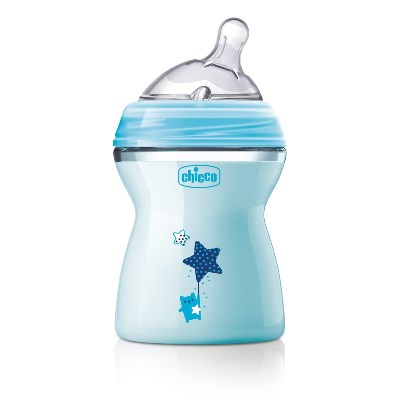 CHICCO BIBERON NATFEEL 2M+ BOY 250 ML - Metafarm