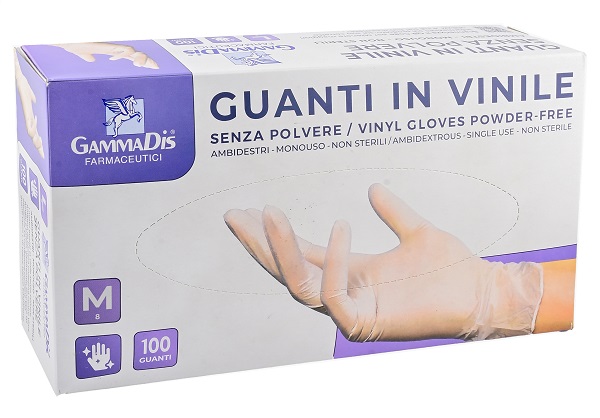 GUANTI VINILE SENZA POLVERE SMALL 100 PEZZI GAMMADIS - Metafarm
