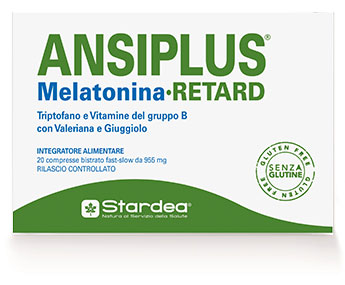 ANSIPLUS RETARD MELATONINA 20 COMPRESSE BISTRATO FAST SLOW 955 MG - Metafarm