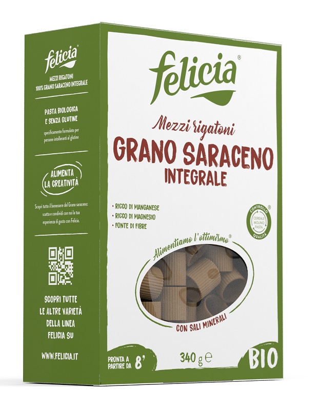 FELICIA BIO SARACENO MEZZI RIGATONI 340 G - Metafarm