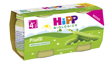 HIPP BIO OMOGENEIZZATO PISELLI 2X80 G - Metafarm