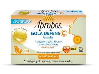 APROPOS GOLA DEFENS C LIMONE/ZENZERO 20 PASTIGLIE - Metafarm
