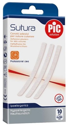 CEROTTO PER SUTURA PIC SOLUTION 6 X 100 MM 10 PEZZI - Metafarm