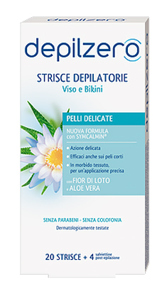 DEPILZERO STRISCE VISO E BIKINI 20 PEZZI - Metafarm