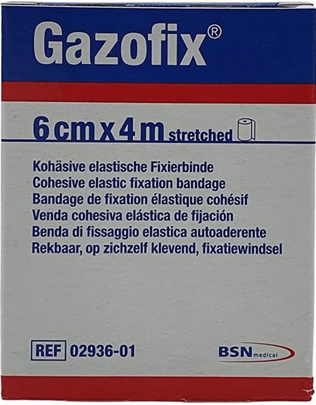 BENDA ELASTICA AUTOADESIVA GAZOFIX 6X400 CM - Metafarm