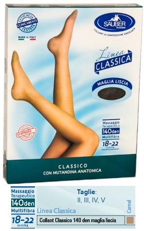 SAUBER CLASSICO COLLANT 140 DENARI MAGLIA LISCIA CAMEL 2 - Metafarm