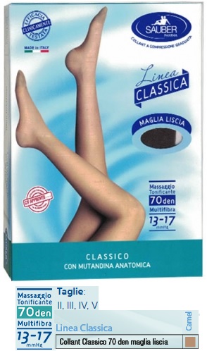 SAUBER CLASSICO COLLANT 70 DENARI MAGLIA LISCIA CAMEL 5 - Metafarm