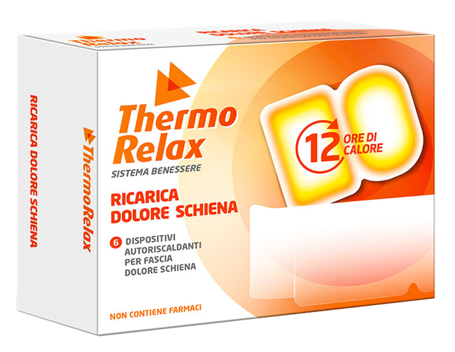 THERMORELAX RICARICA PER FASCIA DOLORE LOMBARE 6 DISPOSITIVI AUTORISCALDANTI - Metafarm
