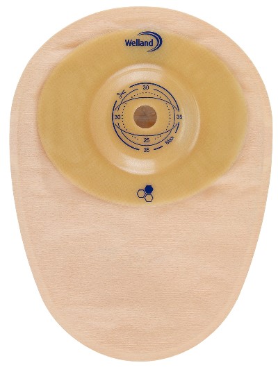 SACCA PER COLOSTOMIA WELLAND AURUM PROFILE COLO MIDI OPACA PRETAGLIATA DIAMETRO 13-48 MM INIZIO CONVESSITA' 48 MM 10 PEZZI - Metafarm